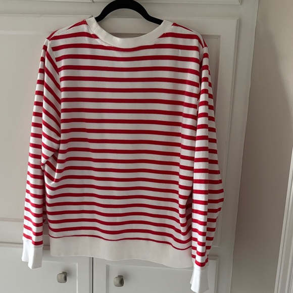 Lilly Pulitzer Red and White Striped Knit Top with sequined Starfish size M - Picture 3 of 6